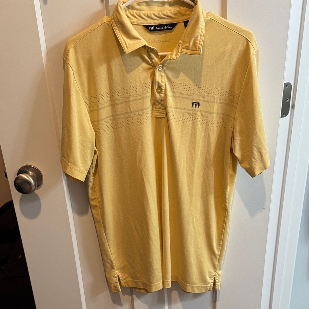 Travis Mathew Yellow Polo Shirt